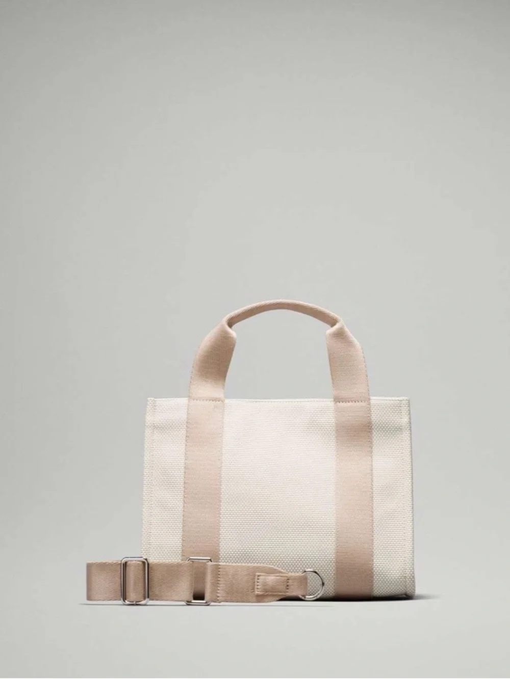 Lululemon Two-Tone Canvas Mini Tote Bag 4.5L in Mojave Tan / Light Ivory NWT